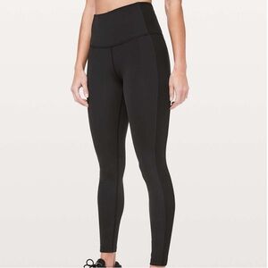 Lululemon Wunder Under High-Rise Tight Leggings Rib 28" in Black